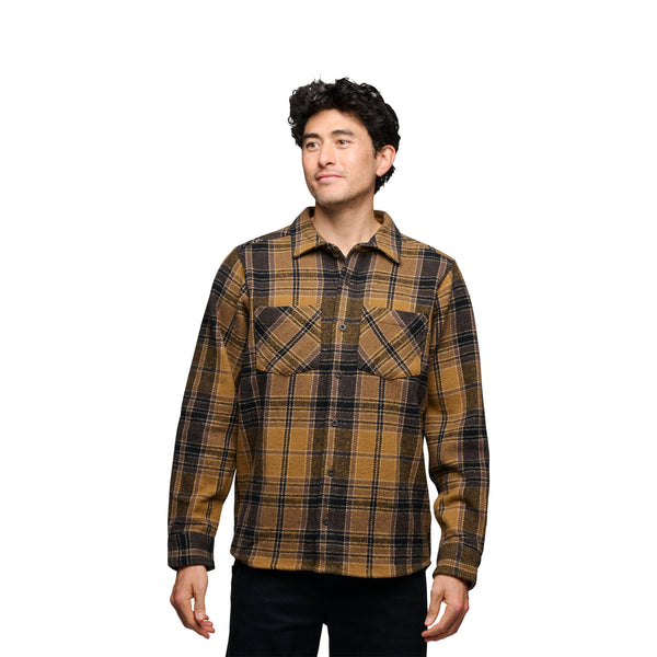 black diamond Men's Project Heavy Flannel Flax-Black Plaid