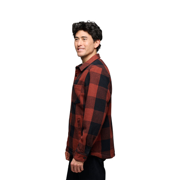 Black Diamond Men's Project Lined Flannel Iron Red-Black