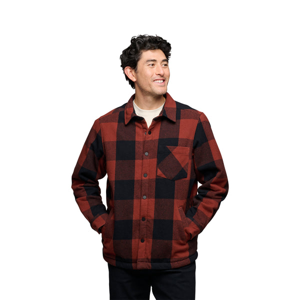 black diamond Men's Project Lined Flannel Iron Red-Black