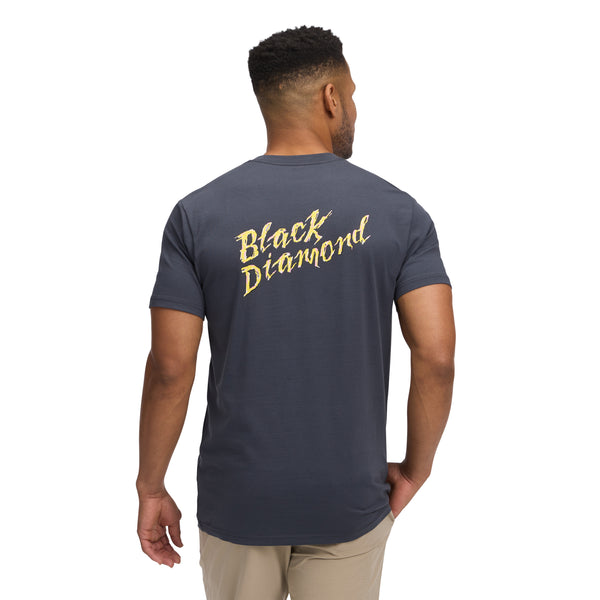 Black Diamond Men's Shredded Short Sleeve Tee Charcoal