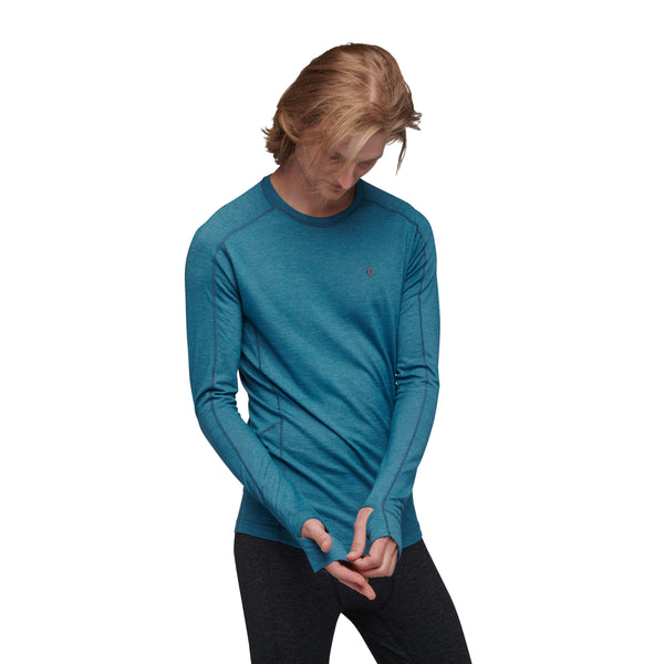black diamond Men's Solution 150 Merino Baselayer Crew Astral Blue