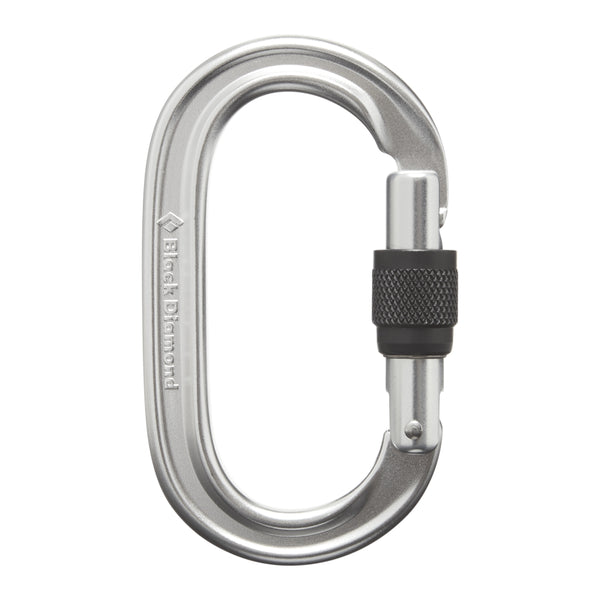 black diamond Oval Keylock Screwgate Carabiner - Past Season Polished