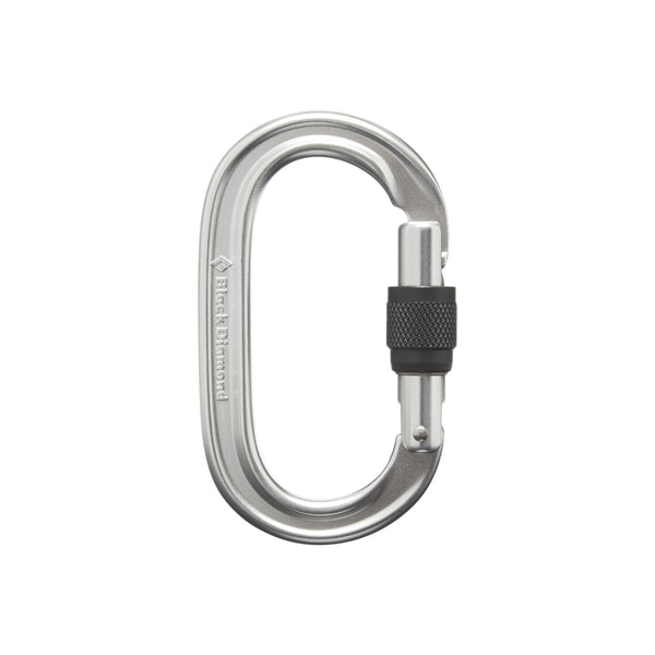 black diamond Oval Keylock Screwgate Carabiner Polished