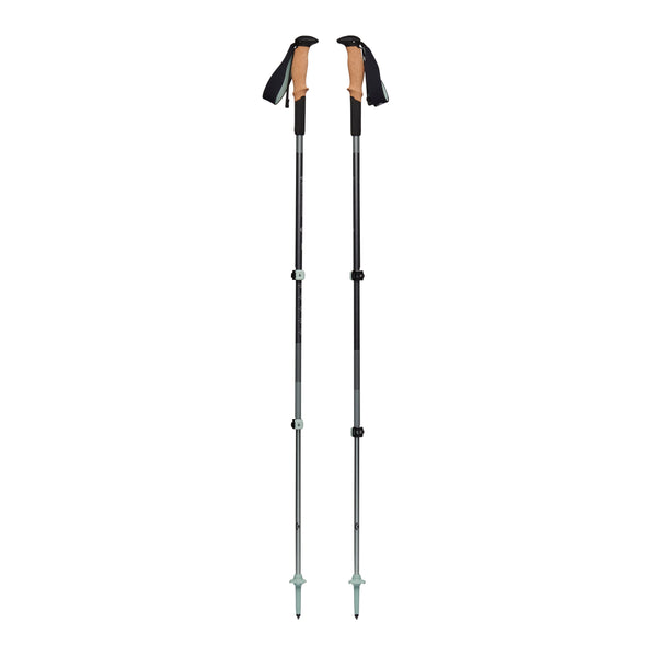 Black Diamond Pursuit Shock Trekking Poles Steel Grey-Foam Green