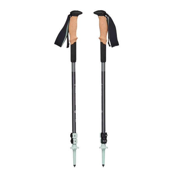 black diamond Pursuit Shock Trekking Poles Steel Grey-Foam Green