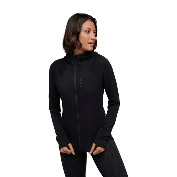 black diamond Women's Coefficient LT Hybrid Hoody Black