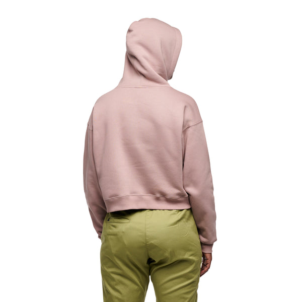 Black Diamond Women's Crop Pullover Hoody Pale Mauve