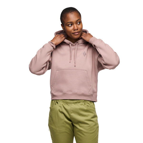 black diamond Women's Crop Pullover Hoody Pale Mauve