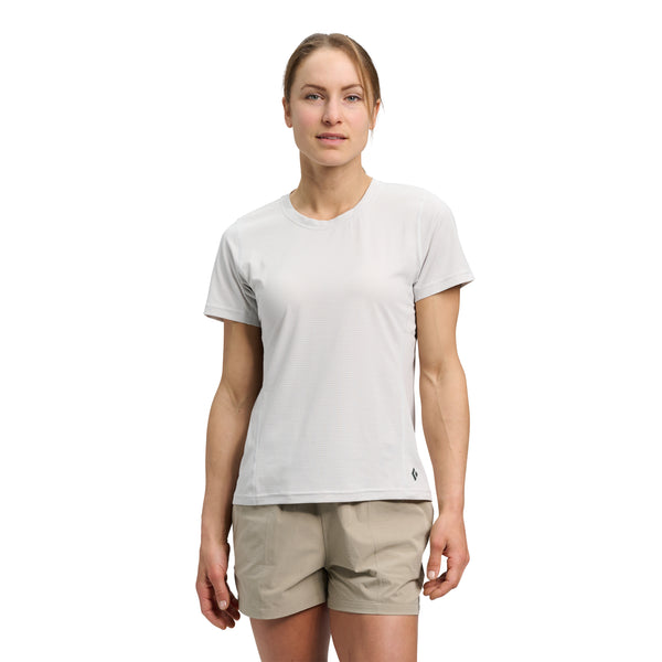 black diamond Women's Distance Short Sleeve Tech Tee Alloy