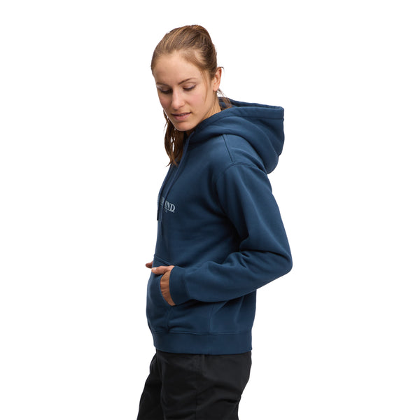 Black Diamond Women's Heritage Wordmark Pullover Hoody Indigo