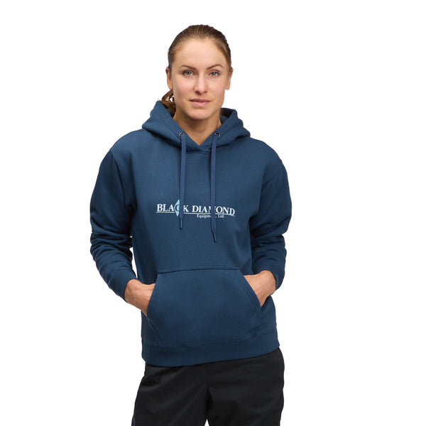 black diamond Women's Heritage Wordmark Pullover Hoody Indigo