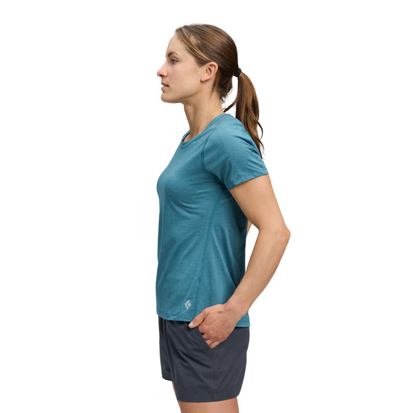 Black Diamond Women's Lightwire Short Sleeve Tech Tee Creek Blue