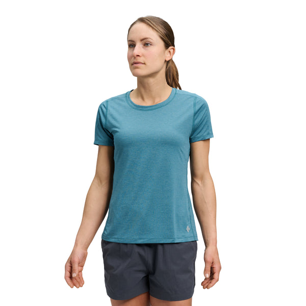 black diamond Women's Lightwire Short Sleeve Tech Tee Creek Blue