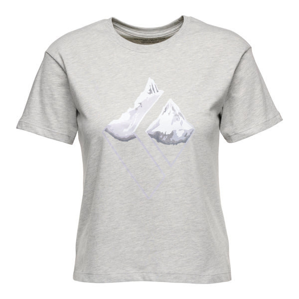 black diamond Women's Mountain Logo Short Sleeve Tee Nickel Heather