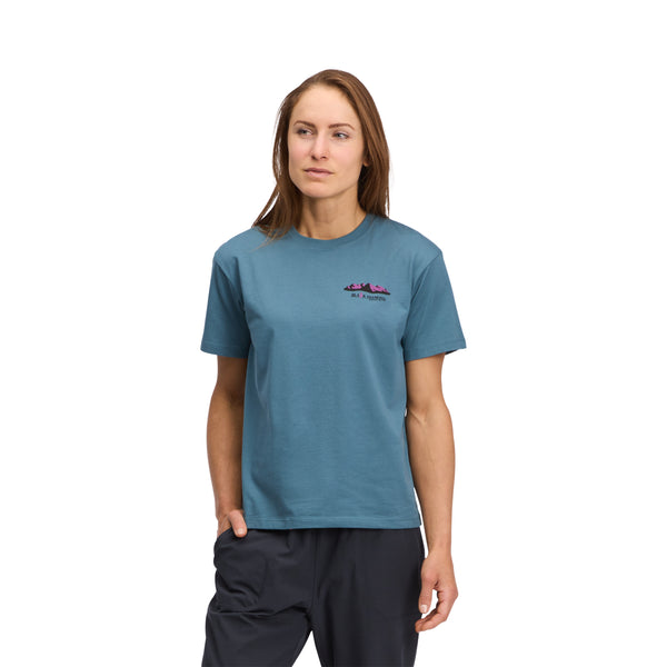 black diamond Women's Mountainscape Short Sleeve Tee Creek Blue