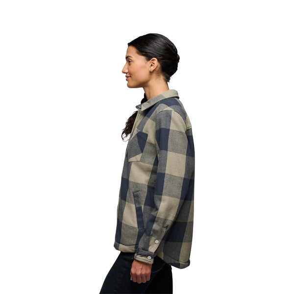 Black Diamond Women's Project Lined Flannel Charcoal-Pine Smoke