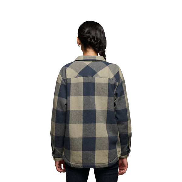 Black Diamond Women's Project Lined Flannel Charcoal-Pine Smoke
