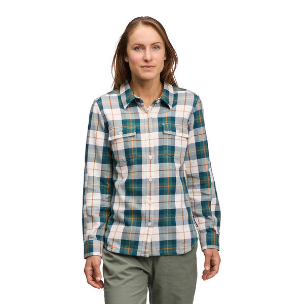 black diamond Women's Project Twill Long Sleeve Shirt Raging Sea-Henna