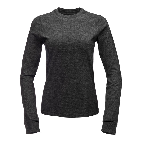 black diamond Women's Solution 150 Merino Base Crew Black