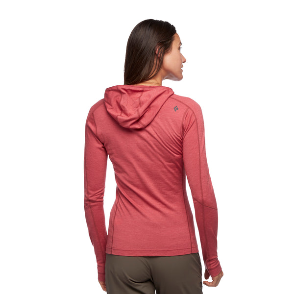 Black Diamond Women's Solution 150 Merino Quarter Zip Hoody Wild Rose