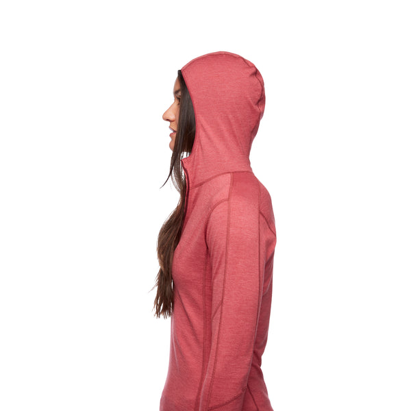 Black Diamond Women's Solution 150 Merino Quarter Zip Hoody Wild Rose