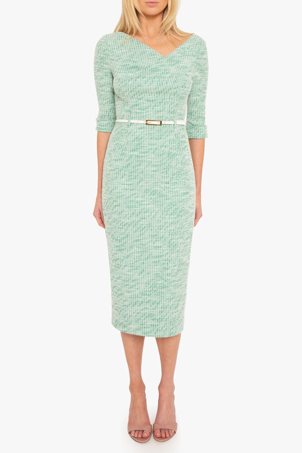 black halo 3/4 Slv Jackie O Midi Prestigious Pine