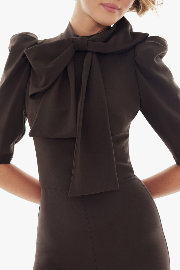 Black Halo Ara Jumpsuit Espresso