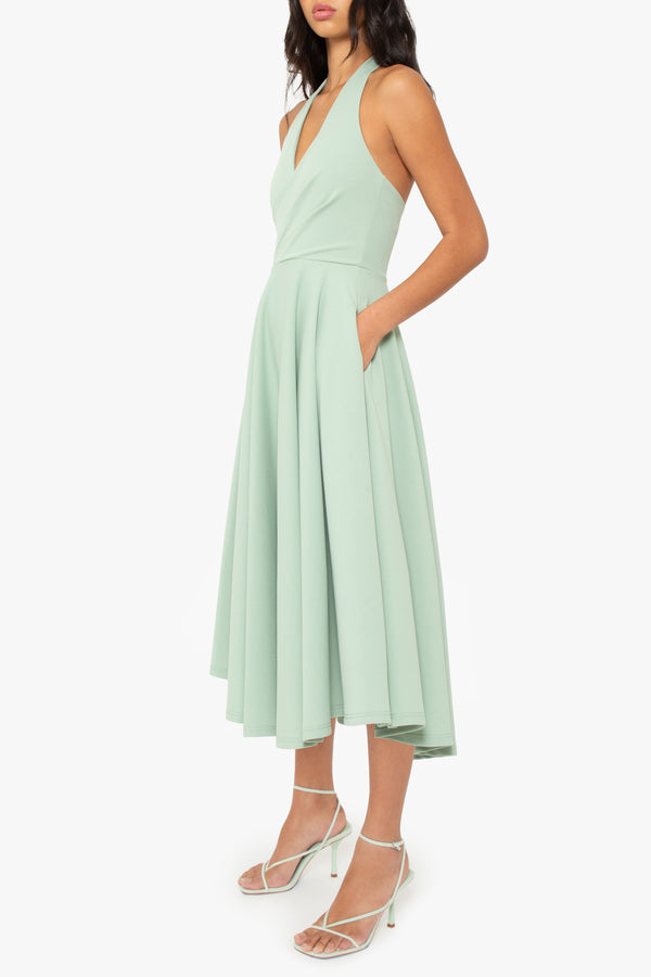 Black Halo Armin Midi Dress Pistachio