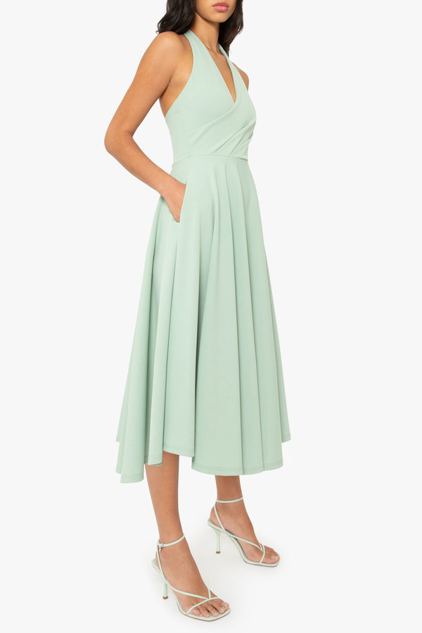 Black Halo Armin Midi Dress Pistachio