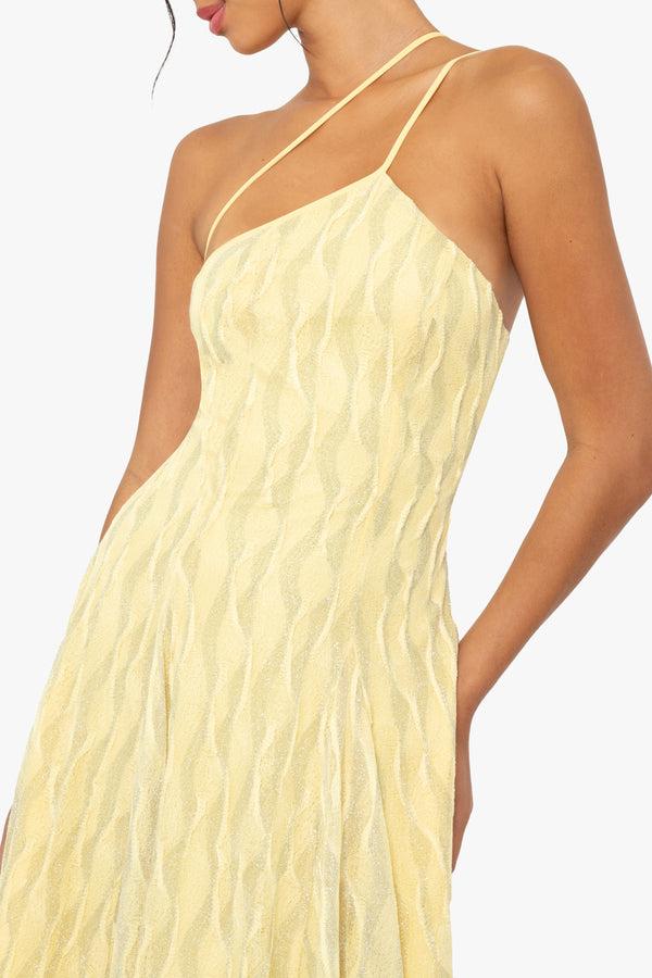 Black Halo Athena Midi Dress Sunlit Sparkle