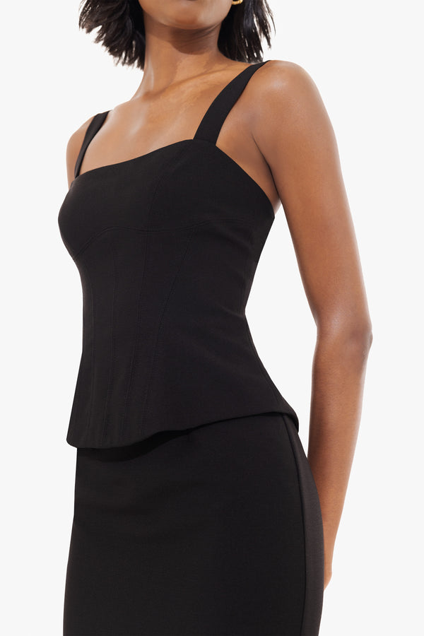 Black Halo Beverly Midi Dress Black