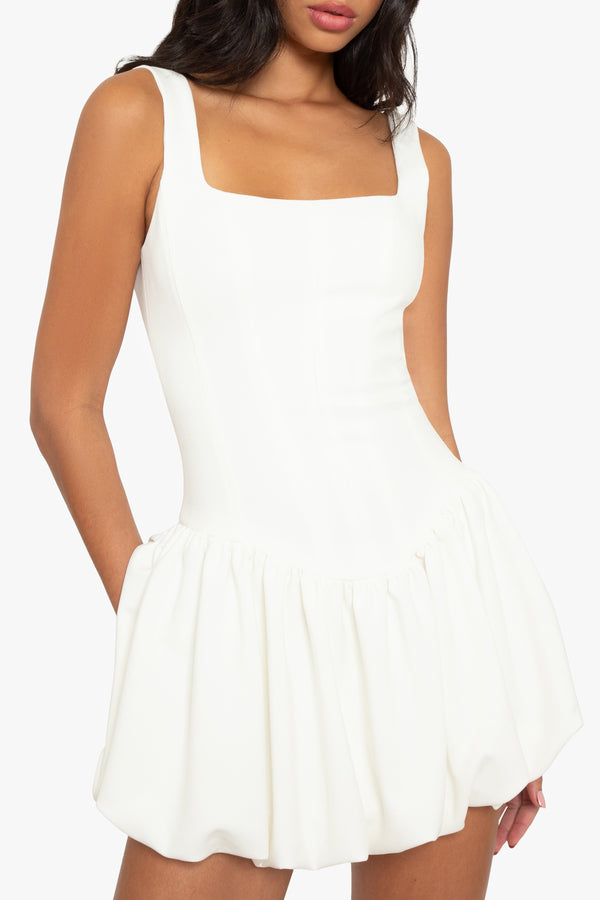 Black Halo Birdie Mini Dress Porcelain