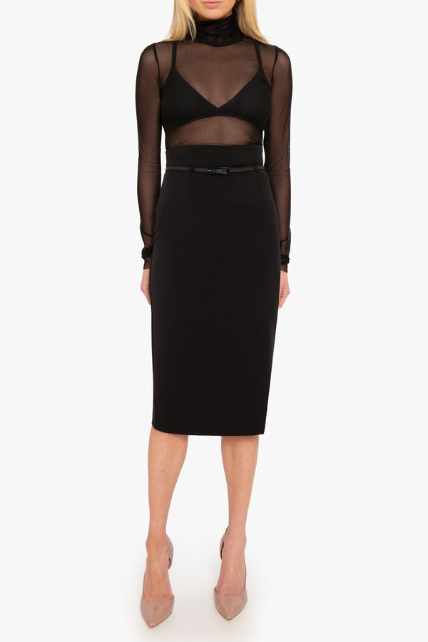 black halo Classic Jackie O Skirt Black