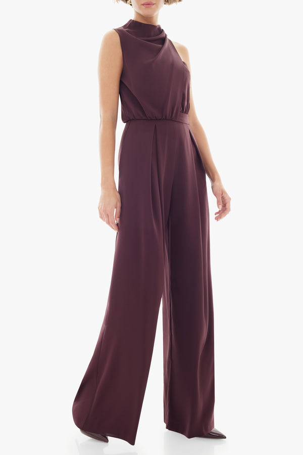 Black Halo Floella Jumpsuit Oxblood