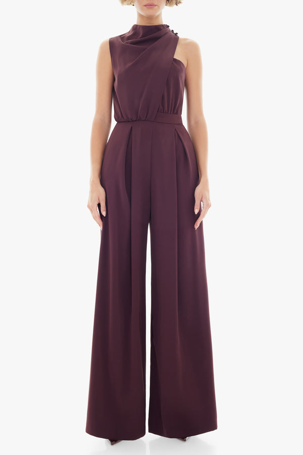 black halo Floella Jumpsuit Oxblood