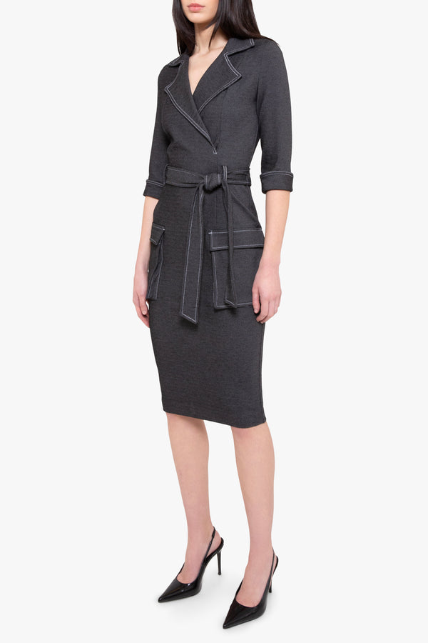 Black Halo Iria Dress Denim Daze