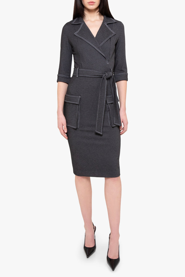 black halo Iria Dress Denim daze