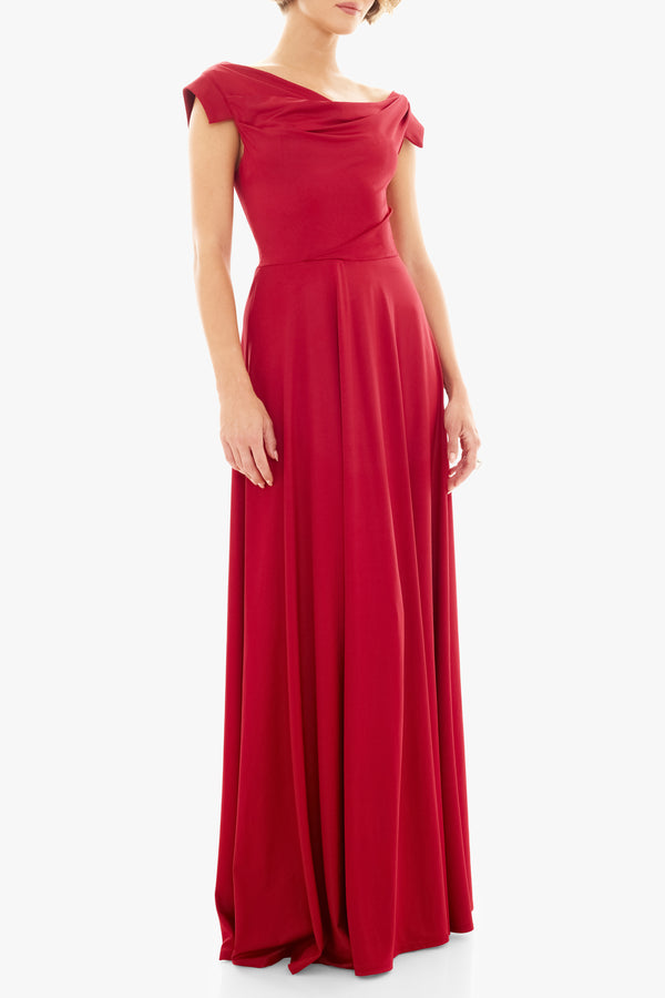black halo Jacqueline Gown Red