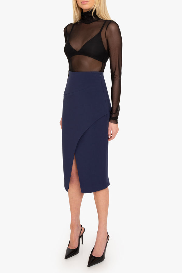 Black Halo Juma Pencil Skirt Pacific Blue