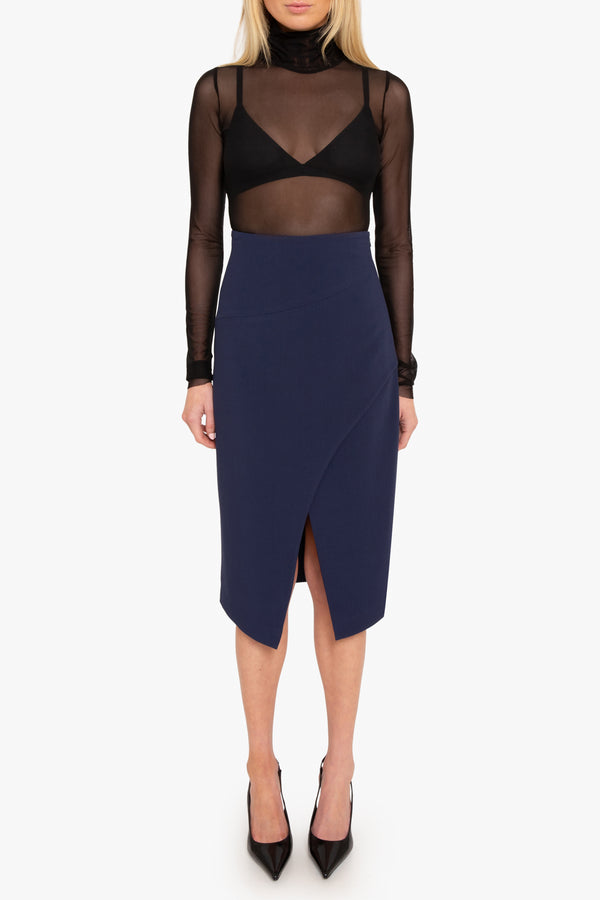 black halo Juma Pencil Skirt Pacific Blue