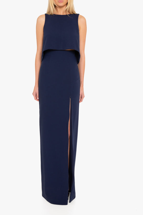 Black Halo Kacie Two Piece Maxi Pacific Blue