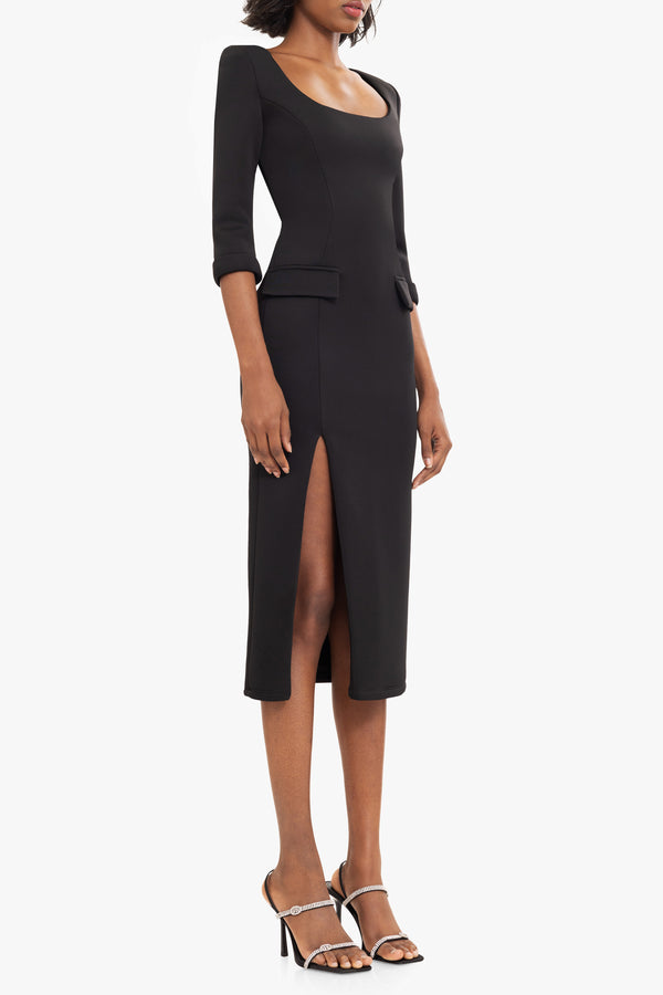 Black Halo Kismet Midi Dress Black