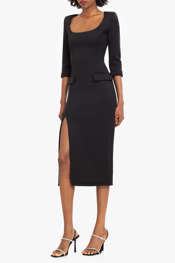 Black Halo Kismet Midi Dress Black