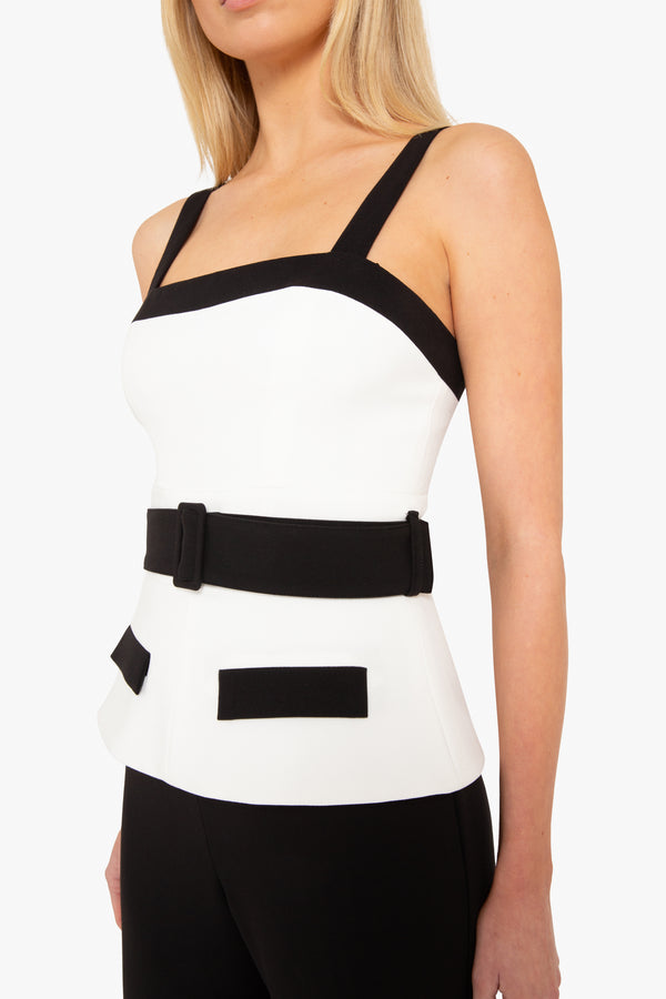 Black Halo Kyria CB Jumpsuit Black/Porcealin