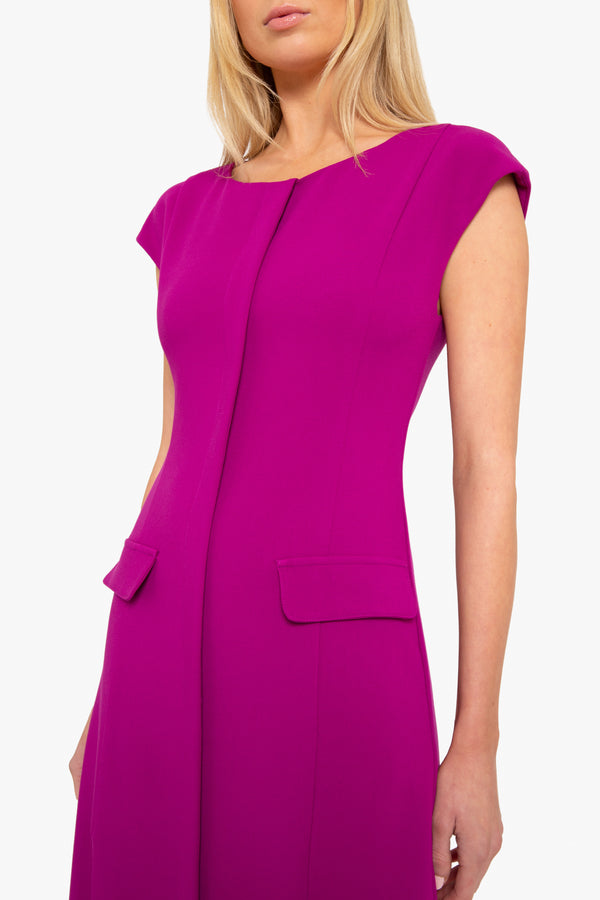 Black Halo Lali Midi Dress Berry Plum