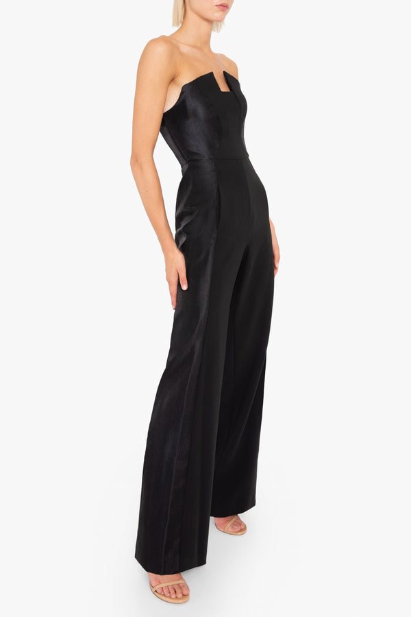 Black Halo Lena Color Block Jumpsuit Black-Black