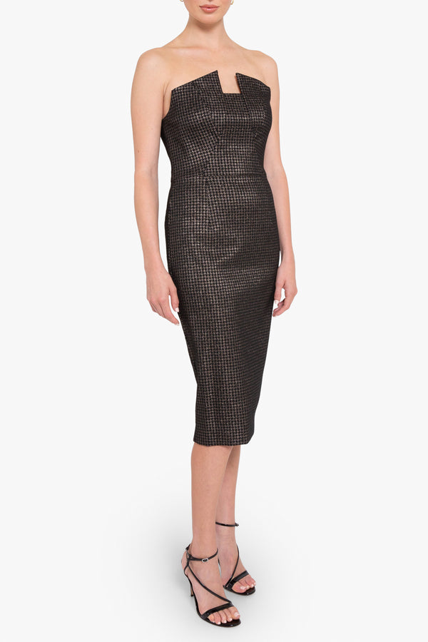 Black Halo Lena Sheath Deluxe Houndstooth
