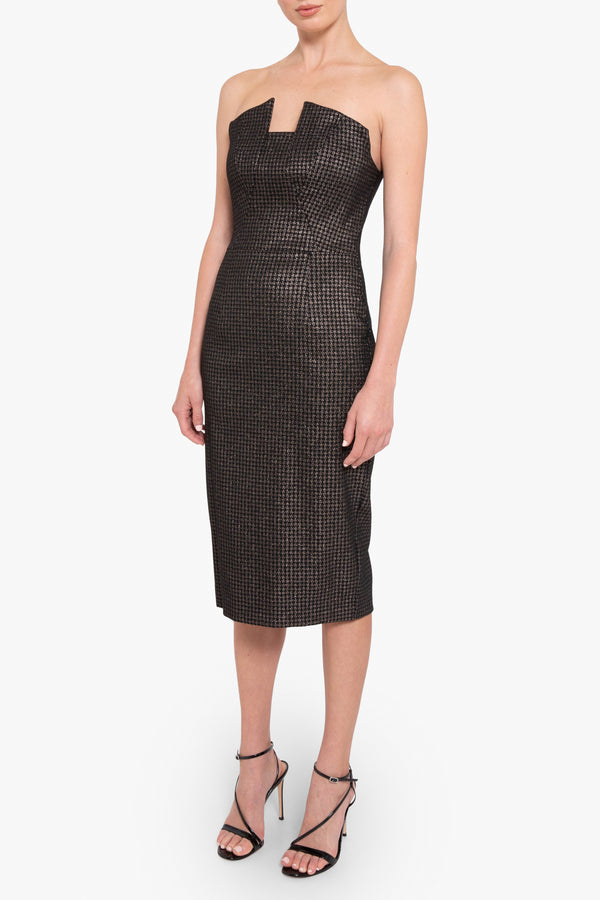 Black Halo Lena Sheath Deluxe Houndstooth