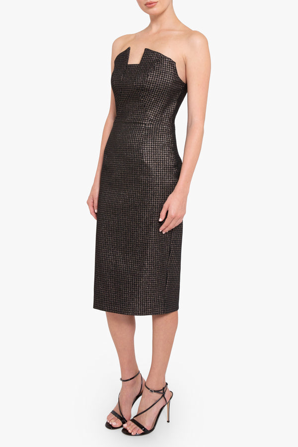 black halo Lena Sheath Deluxe Houndstooth