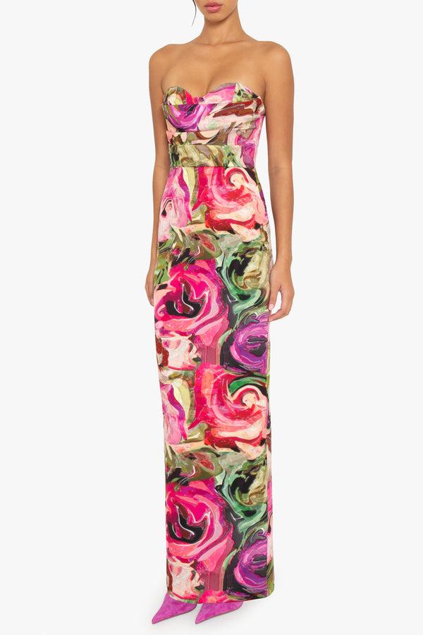 Black Halo Leonora Gown Floral Flow